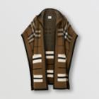 Burberry Burberry Check Wool Cashmere Blend Hooded Cape