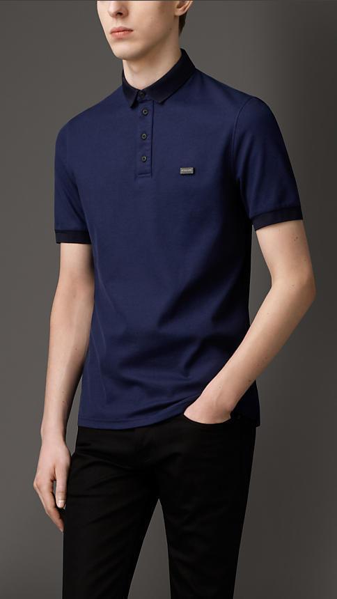 Burberry Double-weave Piqu Cotton Polo Shirt