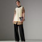 Burberry Burberry Rib Knit Wool Cashmere Vest, White
