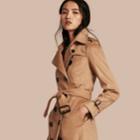 Burberry Burberry Sandringham Fit Cashmere Trench Coat, Size: 04, Brown