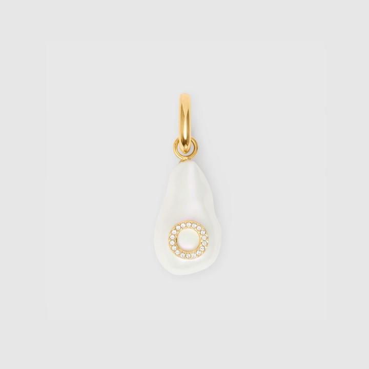 Burberry Burberry 'o' Crystal And Resin Pearl Letter Charm - Online Exclusive