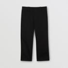 Burberry Burberry Childrens Stripe Detail Cotton Twill Trousers, Size: 10y, Black