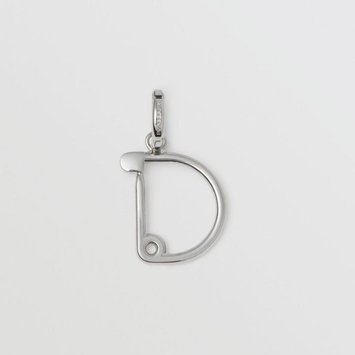 Burberry Burberry Kilt Pin 'd' Alphabet Charm, Grey