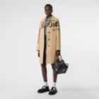Burberry Burberry Horseferry Print Cotton Gabardine Car Coat, Size: 0, Yellow