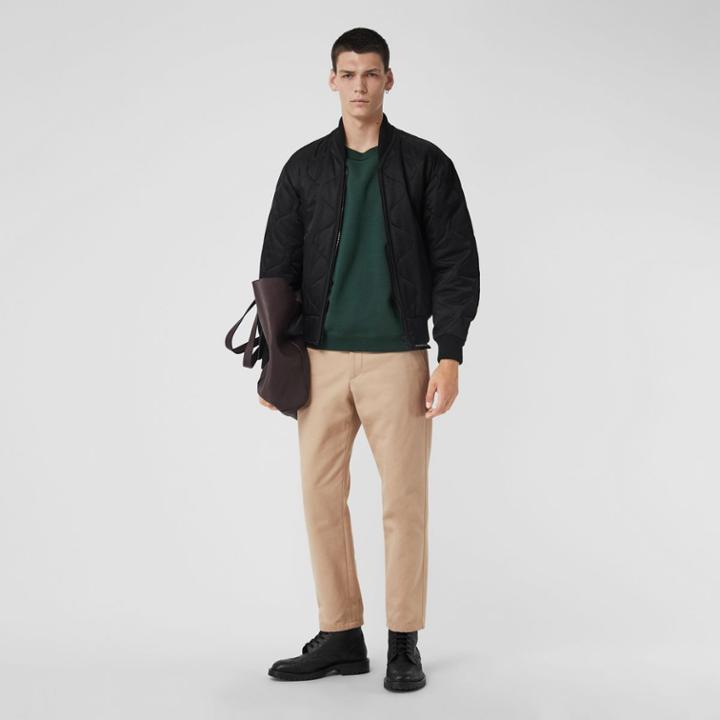 Burberry Burberry Quilted Bomber Jacket, Size: 40, Black