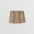 Burberry Burberry Childrens Icon Stripe Cotton Chino Shorts, Size: 12m, Beige