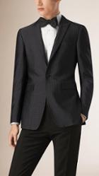 Burberry Slim Fit Silk Cotton Half-canvas Evening Jacket