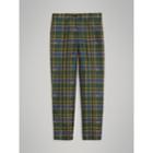 Burberry Burberry Jacquard Check And Equestrian Knight Tuxedo Trousers, Size: 14y, Blue