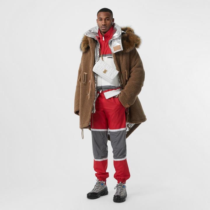 Burberry Burberry Shearling Parka With Detachable Hood And Jacket, Size: 48, Brown