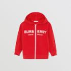 Burberry Burberry Childrens Logo Print Cotton Hooded Top, Size: 4y, Red
