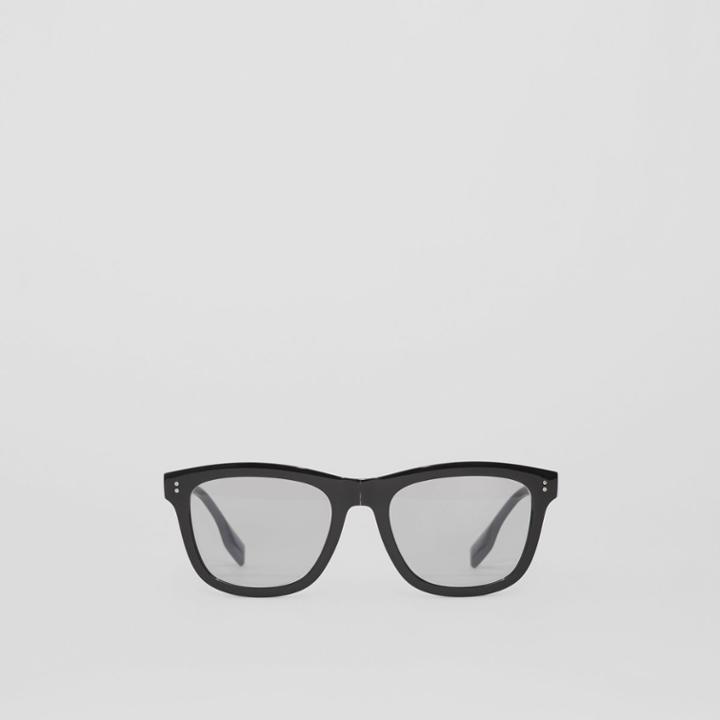 Burberry Burberry Logo Detail Square Frame Foldable Blue Light Glasses
