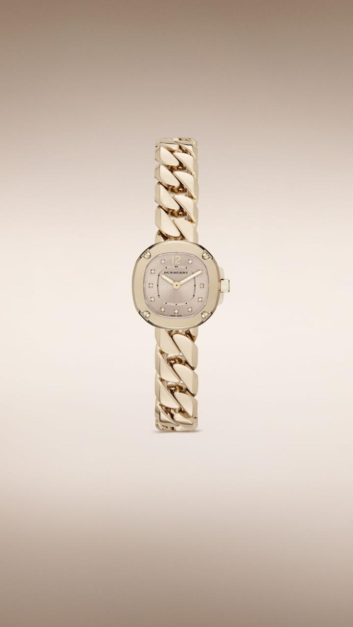 Burberry Burberry The Britain Bby1952 26mm Diamond Indexes, Yellow