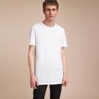 Burberry Burberry Cotton Jersey Long T-shirt, White