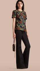 Burberry Floral Jacquard Structured Top