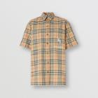 Burberry Burberry Zebra Appliqu Vintage Check Cotton Twill Shirt, Size: 02