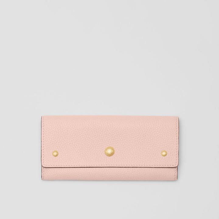 Burberry Burberry Grainy Leather Continental Wallet, Pink