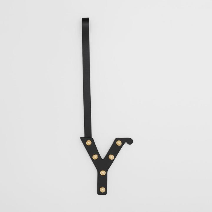 Burberry Burberry 'y' Studded Leather Alphabet Charm, Yellow