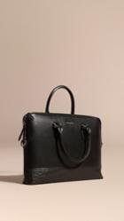 Burberry Burberry The Barrow Bag In London Leather And Alligator, Black