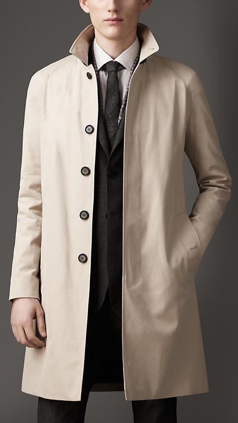 Burberry Cotton Gabardine Car Coat