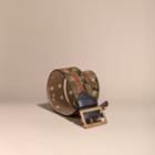 Burberry Burberry Striped Snakeskin Waist Belt, Size: 75, Green