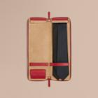 Burberry Burberry Grainy Leather Tie Case, Red
