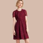 Burberry Burberry Italian Lace A-line Dress, Size: 06, Red