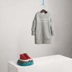Burberry Burberry Embroidered Cotton Sweatshirt Dress, Size: 10y, Grey