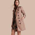 Burberry Burberry Long Technical Trench Coat, Size: 04, White