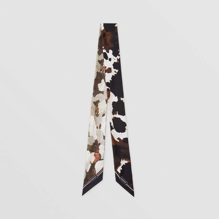 Burberry Burberry Camouflage Print Silk Skinny Scarf