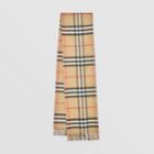 Burberry Burberry Reversible Contrast Check Cashmere Scarf, Beige