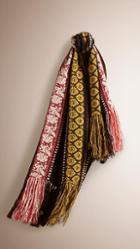 Burberry Floral Jacquard Wool Cotton And Cashmere Scarf