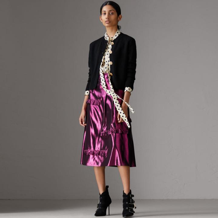 Burberry Burberry Bird Button Cashmere Cardigan, Black