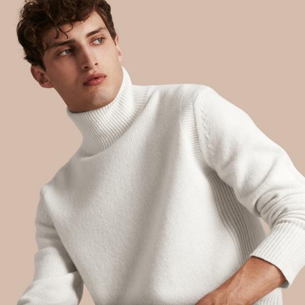 Burberry Funnel Neck Wool Sweater