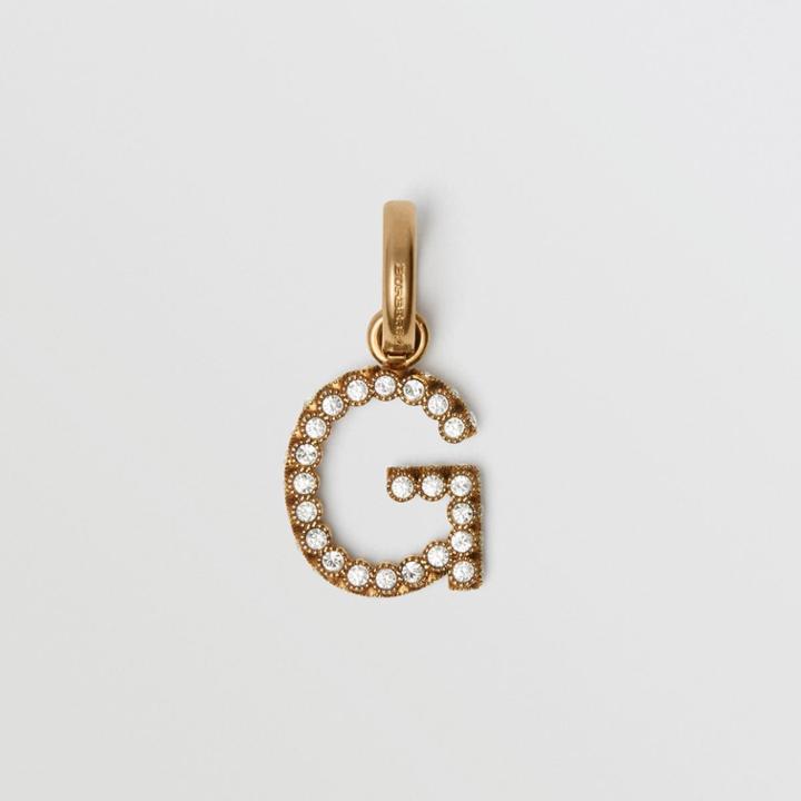 Burberry Burberry Crystal 'g' Alphabet Charm, Yellow