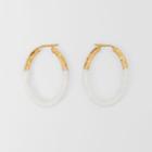 Burberry Burberry Enamel And Gold-plated Hoop Earrings, Yellow