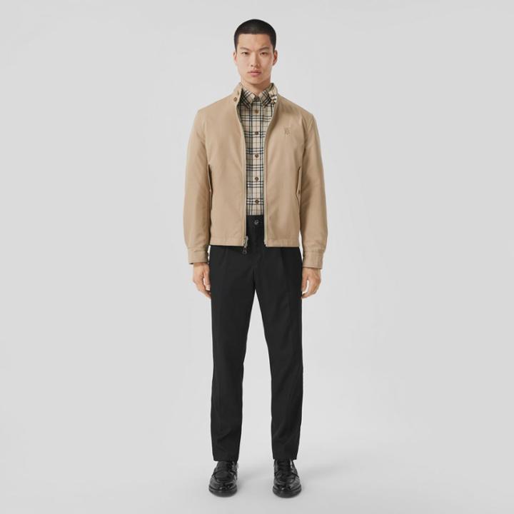 Burberry Burberry Reversible Check Wool Cotton Harrington Jacket, Size: 34