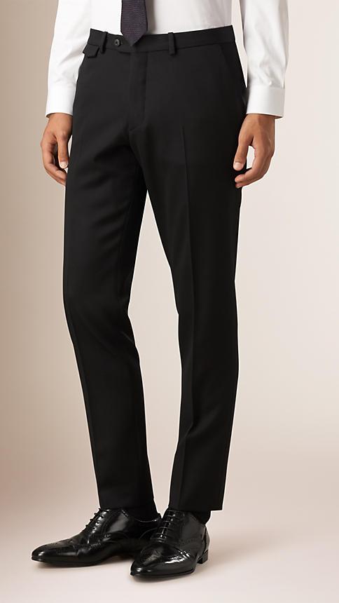 Burberry Slim Fit Wool Twill Trousers