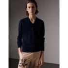 Burberry Burberry Cashmere V-neck Sweater, Size: L, Blue