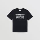 Burberry Burberry Childrens Logo Print Cotton T-shirt, Size: 14y, Black