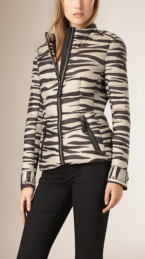 Burberry Zebra Print Down-filled Jacket