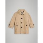 Burberry Burberry Detachable Hood Mercerised Cotton Trench Coat, Size: 12m, Yellow