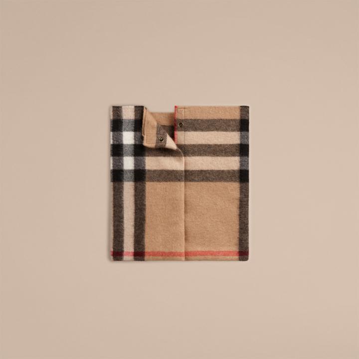 Burberry Burberry Exploded Check Cashmere Snood, Size: Os, Brown