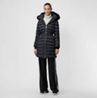 Burberry Burberry Detachable Shearling Trim Down-filled Puffer Coat, Blue