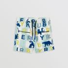 Burberry Burberry Childrens Logo Print Linen Cotton Shorts, Size: 2y, Green