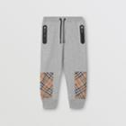 Burberry Burberry Childrens Vintage Check Panel Cotton Trackpants, Size: 3y, Grey