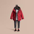 Burberry Burberry Hooded Field Jacket With Detachable Hooded Warmer, Size: 6y, Red