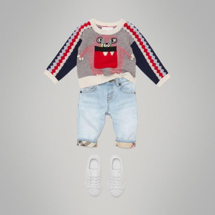 Burberry Burberry Relaxed Fit Stretch Denim Jeans, Size: 12m, Blue