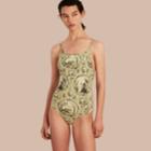 Burberry Burberry Wallpaper Print Swimsuit, Green