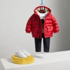 Burberry Burberry Shower-resistant Hooded Puffer Jacket, Size: 6m, Red
