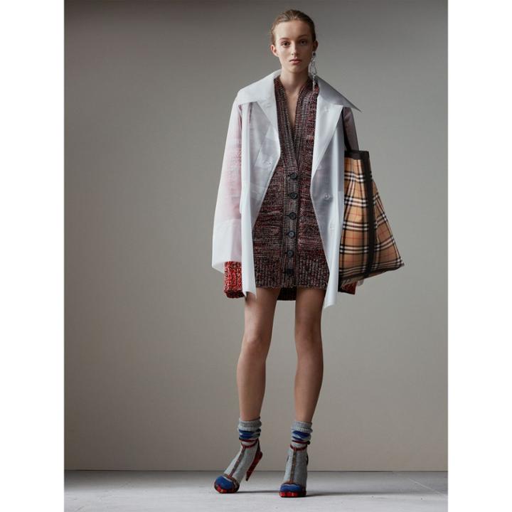 Burberry Burberry Soft-touch Plastic Oversized Car Coat, Size: 02, White